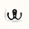 Double Hook, Retro Clothes Kitchen Cabinet Hanging Clothes Hook, Straight Eye Door Back Hook, Mini Hook, Wall Hook With Screw 2