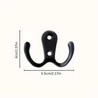 Double Hook, Retro Clothes Kitchen Cabinet Hanging Clothes Hook, Straight Eye Door Back Hook, Mini Hook, Wall Hook With Screw 2