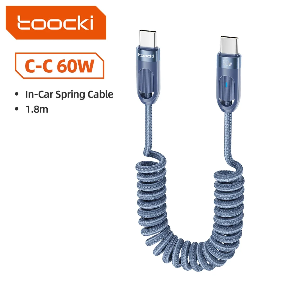 Toocki 100W Fast Charging Telescopic USB Type C Cable