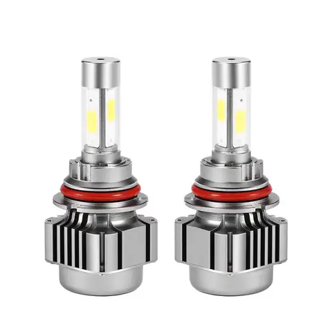 9007 9006 H4 H11 H13 LED Car Headlight Bulb 4 Side COB Headlight Dual Beam High Low LED Kit 6000K Replace for HID Bulbs