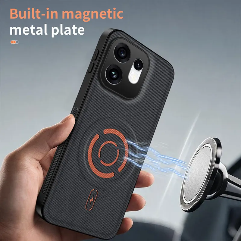 High-End Fabric Magnetic Wireless Charging Phone Case