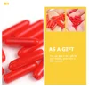 120 Pcs Tweezer Parts Tip Protector Eyelash Tweezers Cap Protective Case Guard for Lashes Red Covers 5