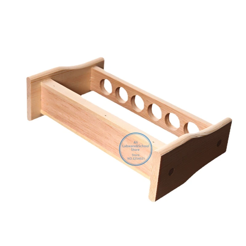 Wooden Test Tube Rack 6 and 12 Holes 10ml 25ml 50ml 100ml wooden test tube rack