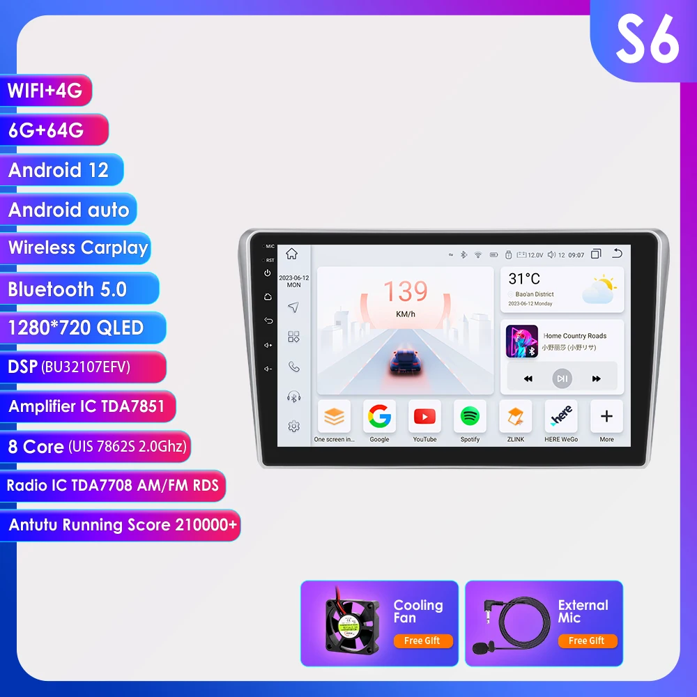 AUTORADIO ANDROID TOYOTA AVENSIS 2008-2015 STEREO AUTO TOUCH 9 WIFI