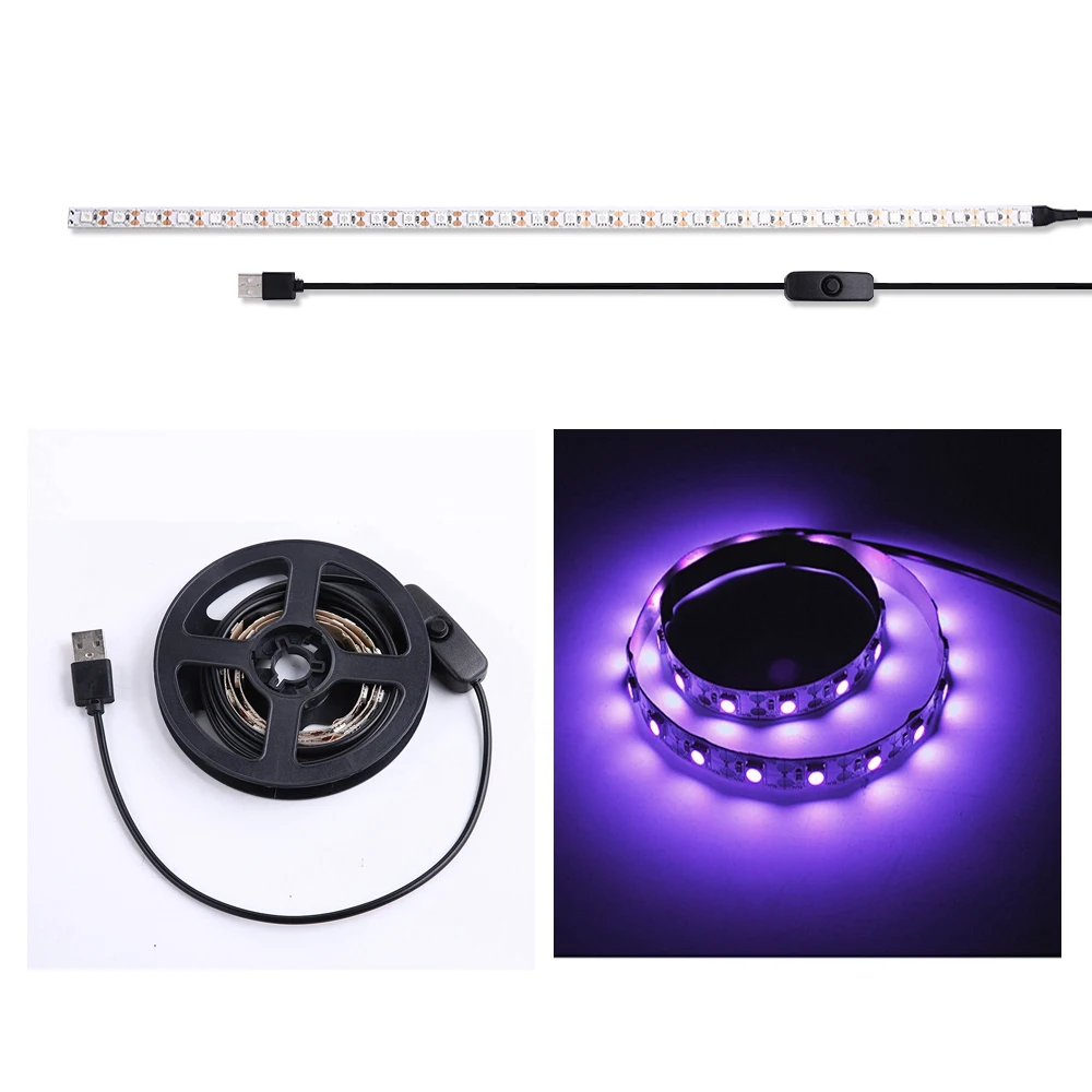 UVC Germicidal Disinfection Light Bar 5V Bactericidal Lamp Mites Light Strips LED Strip 100X1cm
