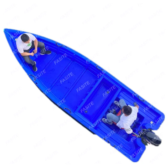 Plastic boat assault boat fishing boat fishing boat double-layer