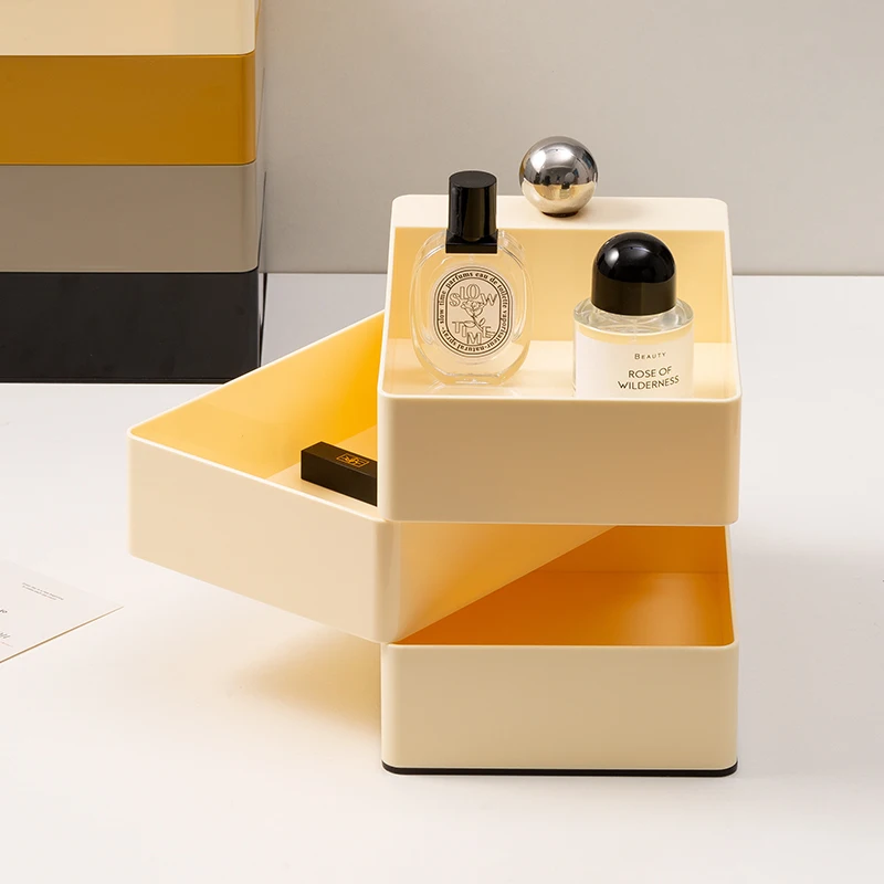 EpeiusHome 노르딕 회전식 보관함, 다층 드레서 화장품, 스킨 케어 립스틱, 쥬얼리 잡화