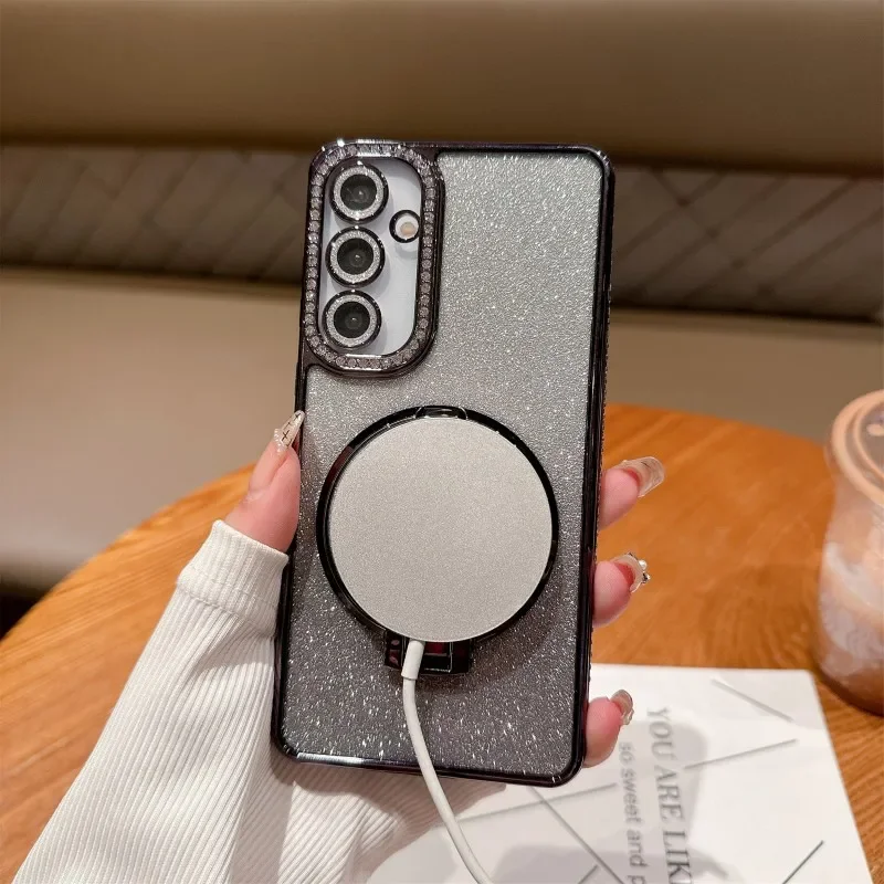 Luxury Magnetic Stand Shockproof Glitter Diamond Phone Case