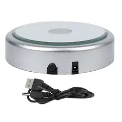 Illuminating LED Display Base for Creative Art and Collectibles (Silver)