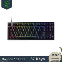 

Newest Razer Huntsman Tournament Edition Mechanical Keyboards 87 Keys RGB Backlight Wired Keyboards Linear Optical Switch Gaming