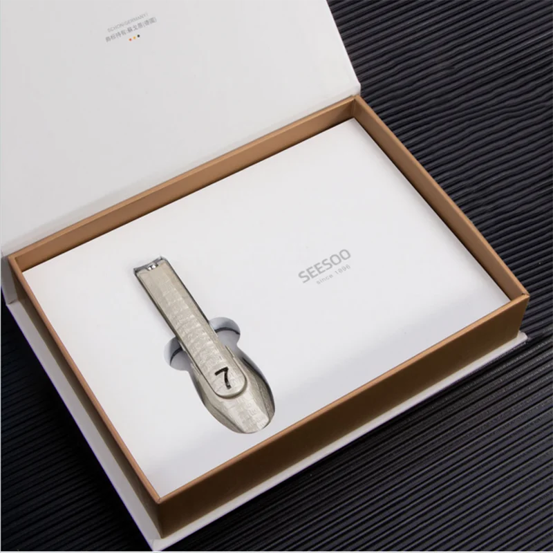 SEESOO Crocodile Bionic Nail Clippers Single Splash-Proof Nail Clippers Home Large Gift Box