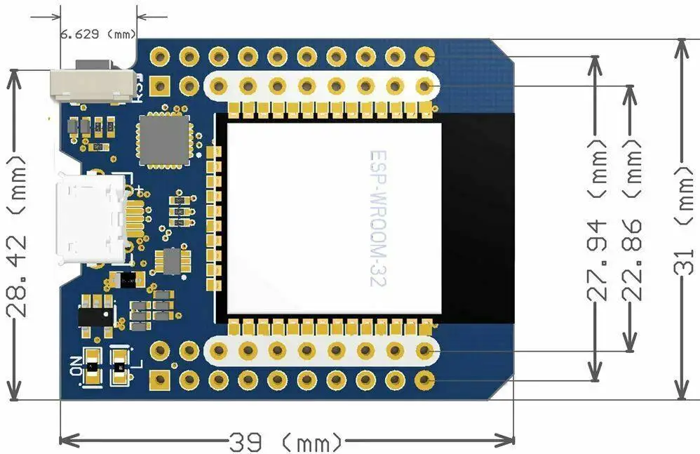 รูปสินค้า บอร์ดพัฒนา IoT ESP32 ครบเครื่อง WiFi Bluetooth 40 ปิน