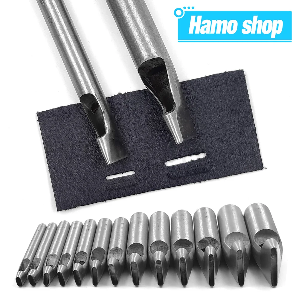 Leather Oval Shape Hole Punch Tool - Steel Craft DIY Punch
