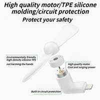 2025 Creative Mini Phone Fan - 3-in-1 Portable USB Fan for Android, Apple, and Type-C, Rechargeable and Compact 1