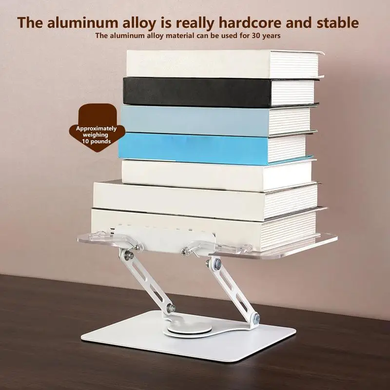 Suporte Ajustável Livro Acrílico para Leitura Suporte Dobrável 360 Rotating Tablets Livro Didático e Livro de Receitas - Imagem 5