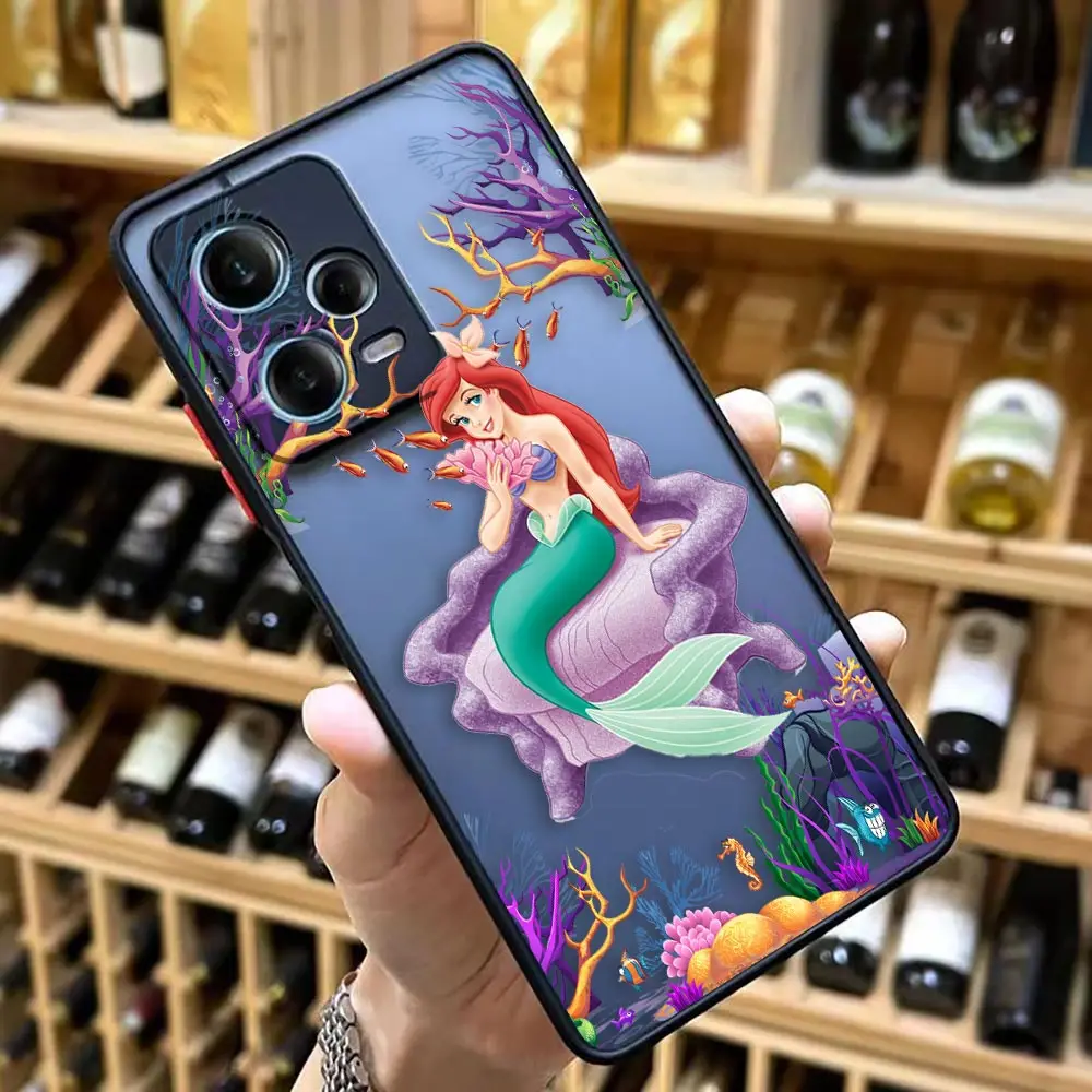 thumbnail image 1 of Matte Case for Redmi NOTE 12 11 10 11S 10S 9 9S 9T 8 7 6 5 4 3PRO PLUS 4G 5G Case Funda Coque Capa Shell Anime Mermaid Princess, 1 of 5