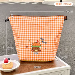 Eco - Friendly Insulated Lunch Tote - Portable and Spacious (Orange)