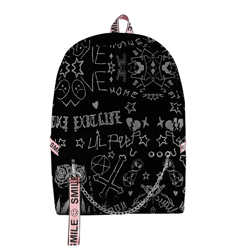 Classic Popular Love Lil Peep Student School Bags Unisex 3D Print Oxford Waterproof Notebook multifunction Travel Backpacks