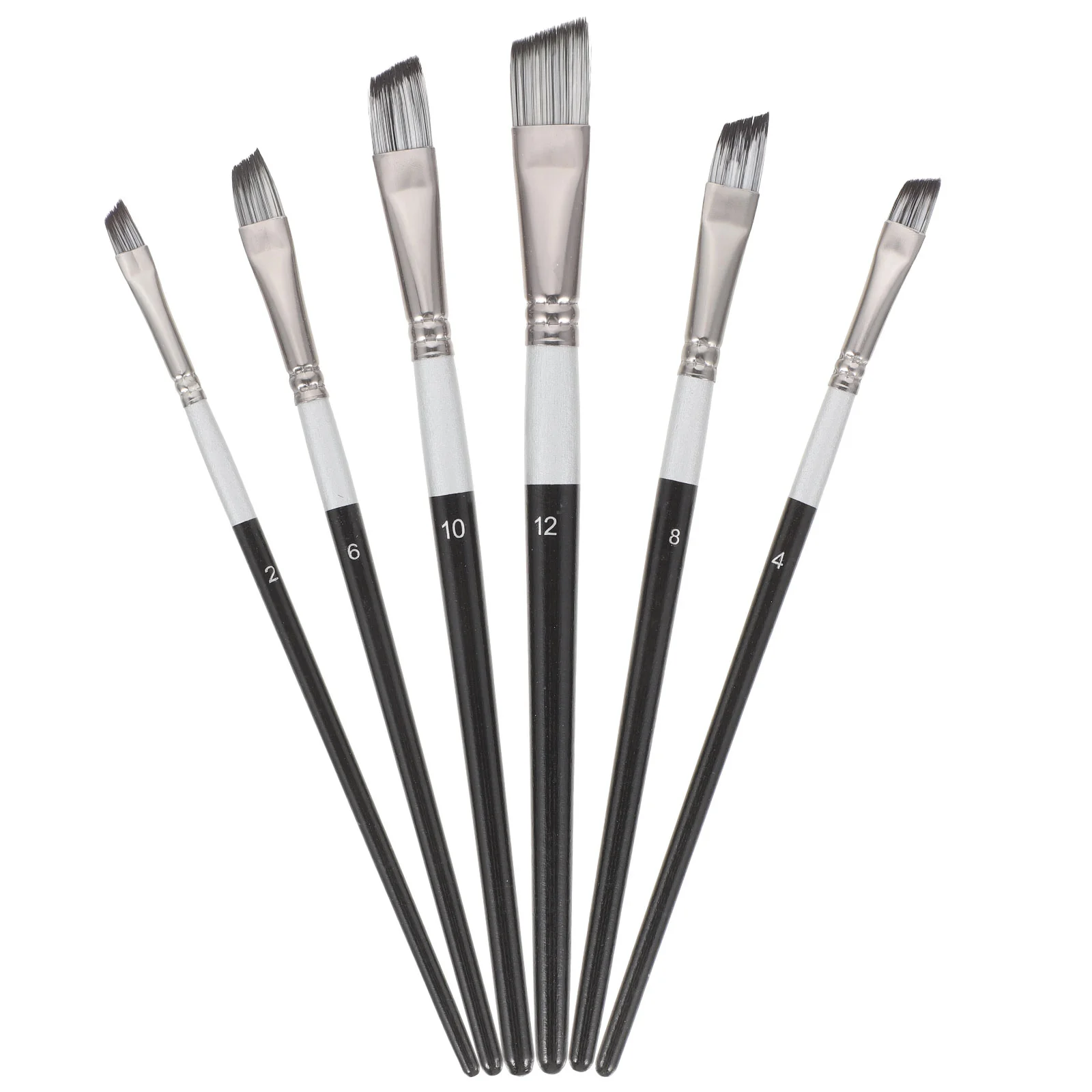 

6 Pcs Gouache Oil Paint Brush Child Miniature Watercolor Acrylic Inks Painting Wood Brushes Bulk