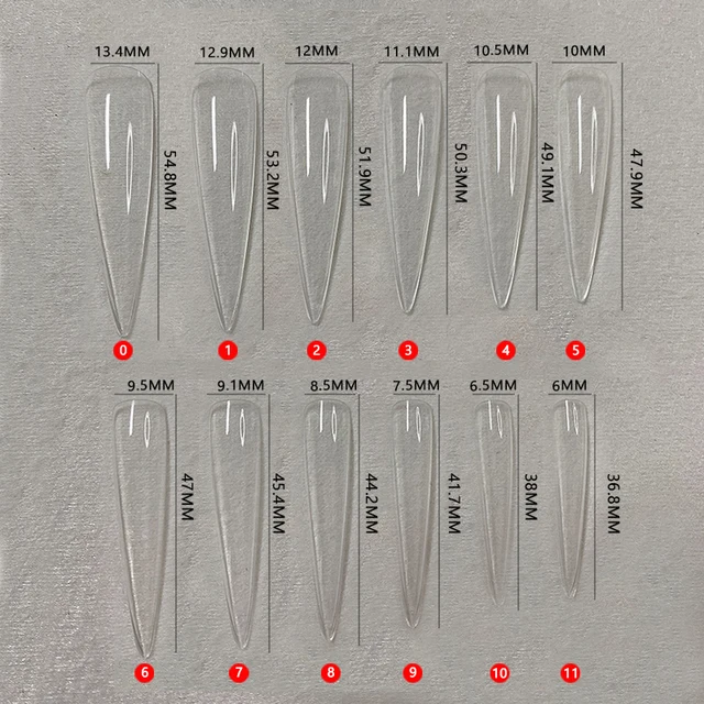 240pcs Gelly Tips Soft Gel Nail Extension Tips Full Cover Pre-shaped Sculpted Long Coffin Stiletto False Tip Quick Building Mold 3XL Stiletto