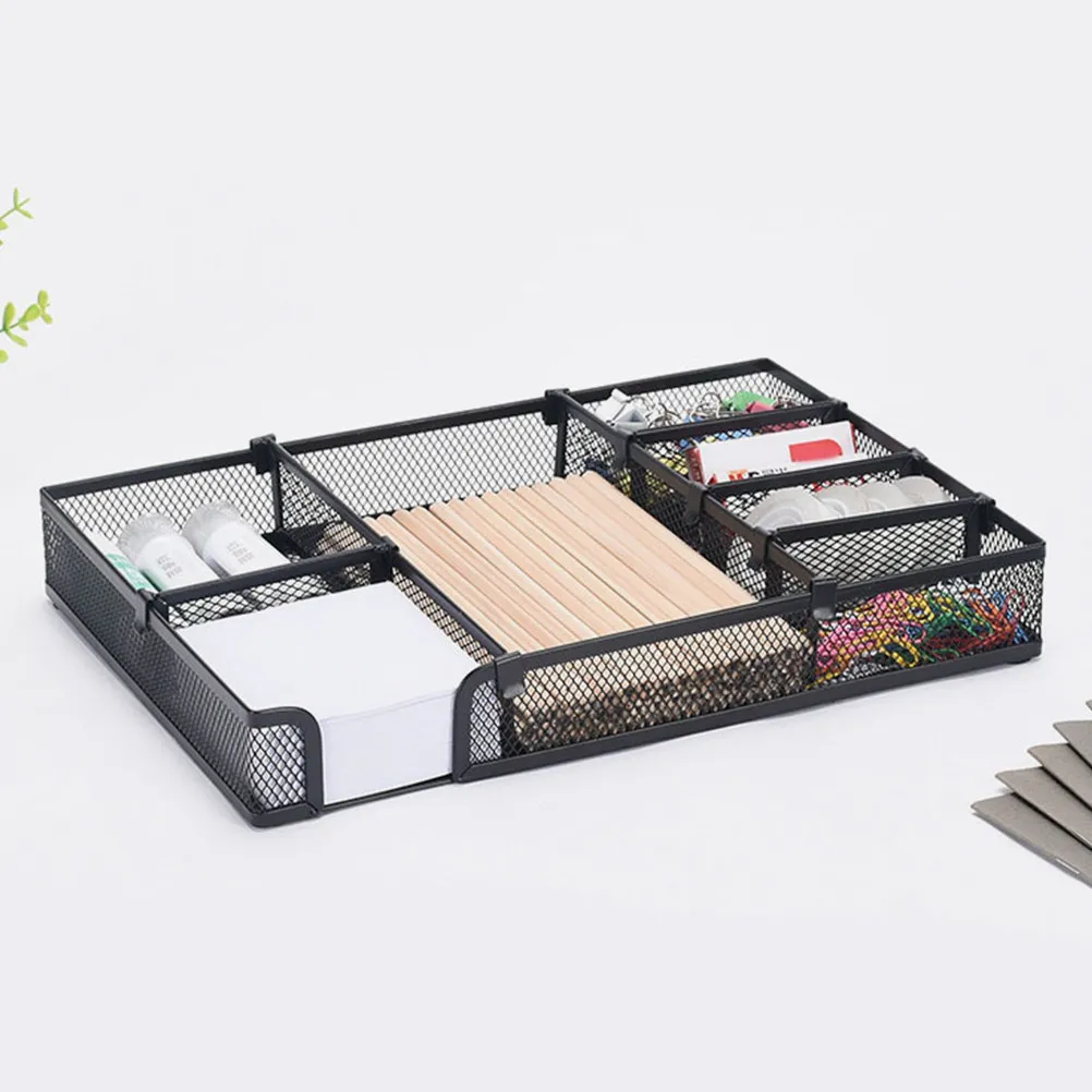 금속 DIY 사무실 수납 트레이 메쉬 데스크 정리함 다용도 클립, 열쇠, 펜, 가위, 데스크탑 용품 보관함