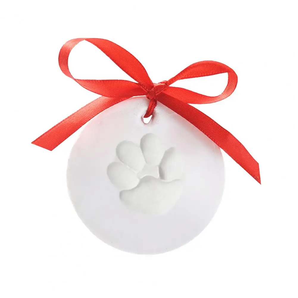 Personalized Pet Ornament Kit Pet Paw Print Ornament Kit with Customization Tools Display Stand for Dogs Cats for Personalized