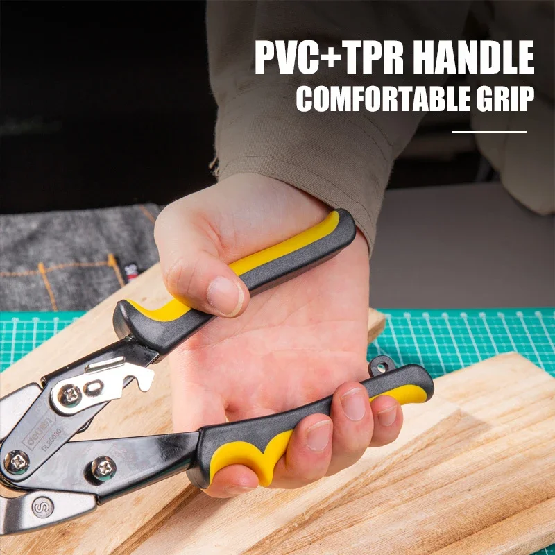 Deli 10 inch straight head aviation shear multifunctional sheet metal cutting shear 250MM industrial professional hand tool 2