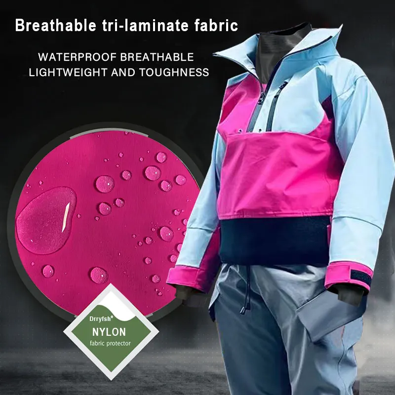 Women's Drysuit for Kayaking Rafting Canoeing Paddleboarding Sailing in Cold Water Ladies Waterproof Watersport Warm Dry Suit - 3