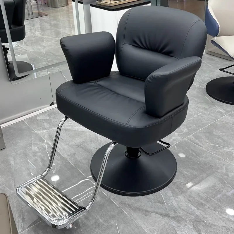 Ergonomic Working Lash Barber Chairs Swivel Simple Hydraulic Barber Chairs Facial Silla Barberia Commercial Furniture YQ50BC