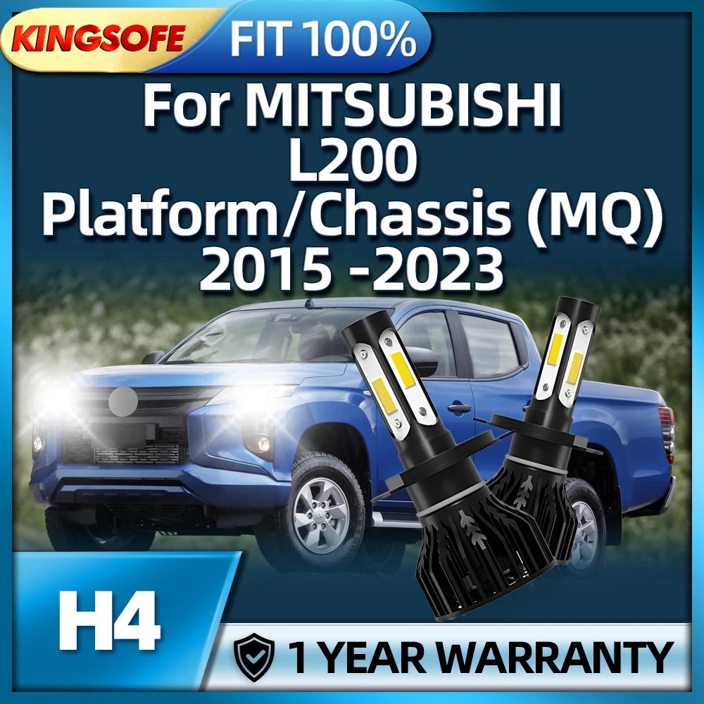 

40000LM 6000K Led Lamp Tube Light H4 Headlight For MITSUBISHI L200 Platform Chassis MQ 2015 2016 2017 2018 2019 2020 21 22 2023