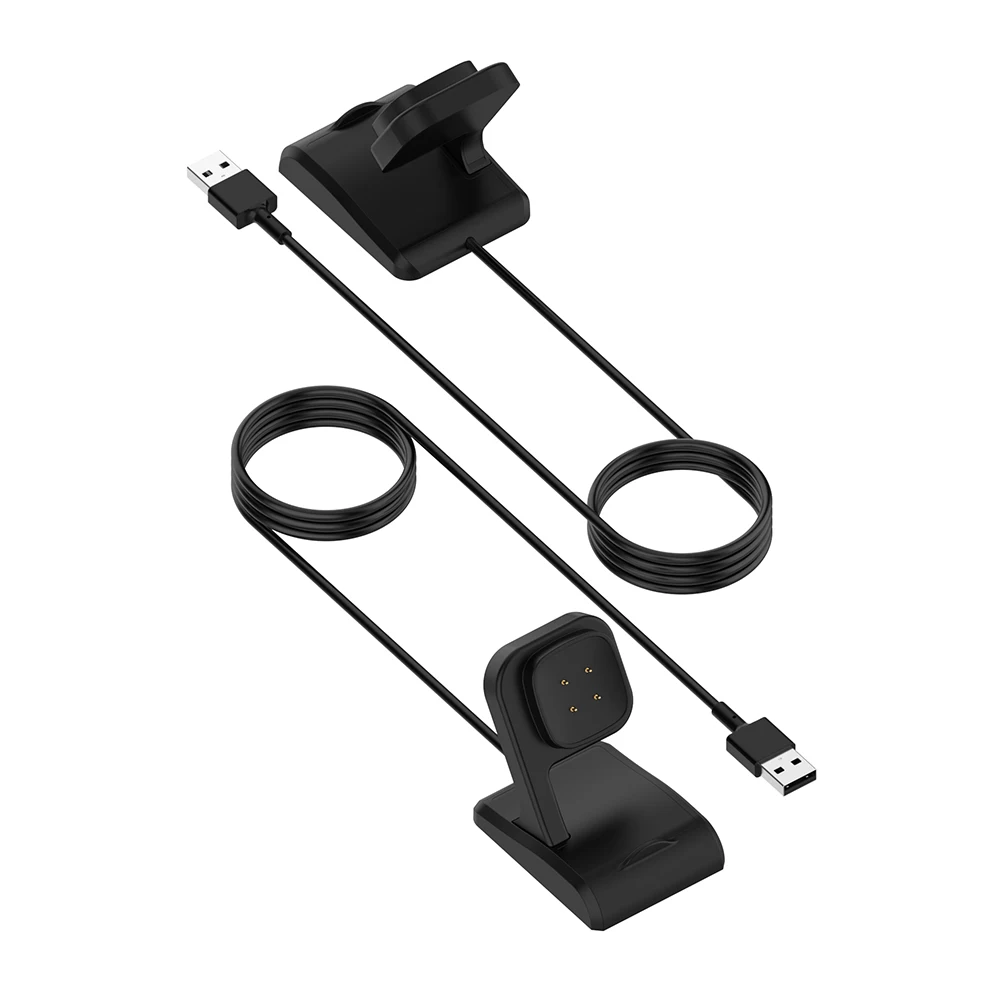 Fitbit Versa 4 3 2 용 무선 수직 충전기/Sense USB 충전 도킹 스테이션, 시계 전원 어댑터 Cahrging 액세서리