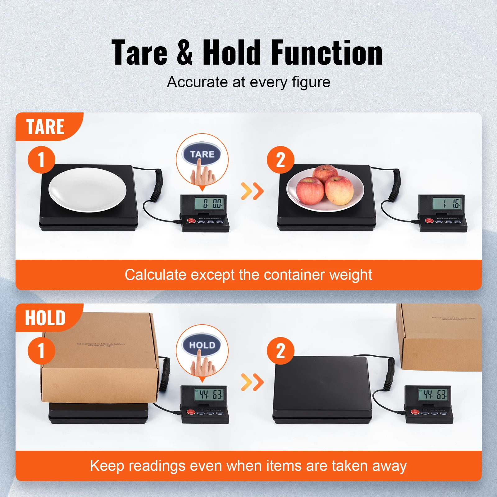 Digital Postal Shipping Scale with Foldable LCD Screen