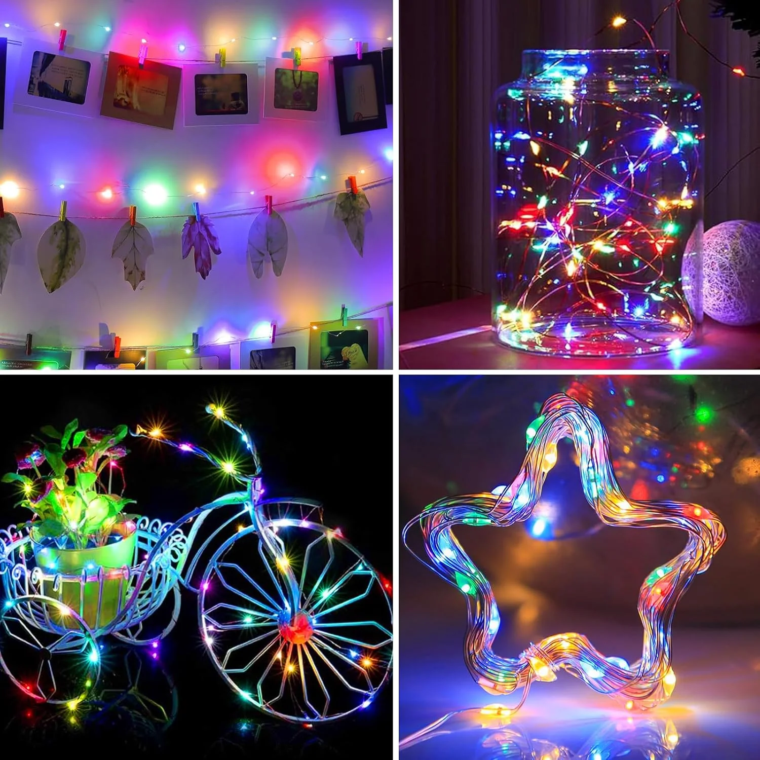 Enchanting 200-LED Copper Twinkle String Lights - USB Powered, Waterproof