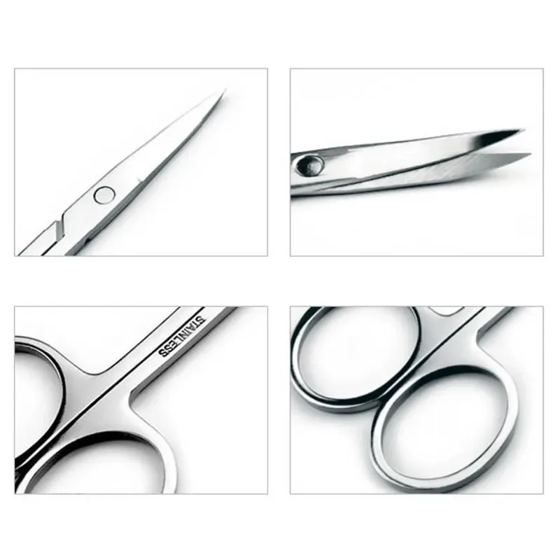 Manicure Scissors Stainless Steel Small Nail Tools Eyebrow Nose Hair Scissors Cut Facial Trimming Tweezer