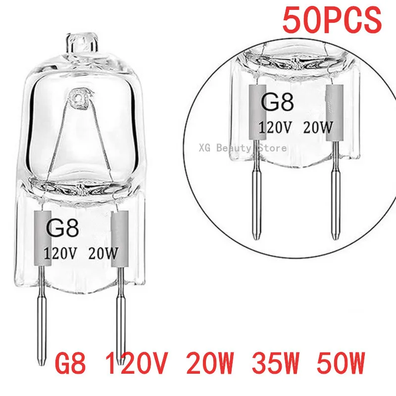 Eco Halogen LED Lamp Bulbs G8 120V Inserted Beads Crystal Light Bulb 20W 35W 50W Pack of 1/5/10/50 for Energy Efficient Lighting