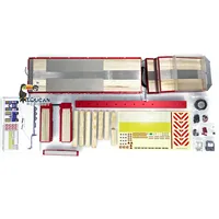 1/14 RC 3-axle Gooseneck Trailer Metal CNC Model with UBEC Servo for Remote Control Tractor Truck Car Painted Toys THZH1753 2