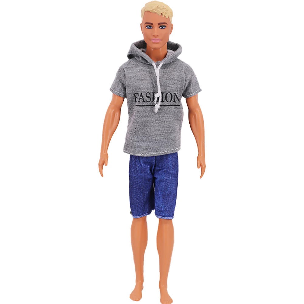 Handmade Ken Doll Clothes T-shirt + Trousers For Ken Doll Accessories Fashion Daily Clothing Toys For Gils Birthday Gifts 2