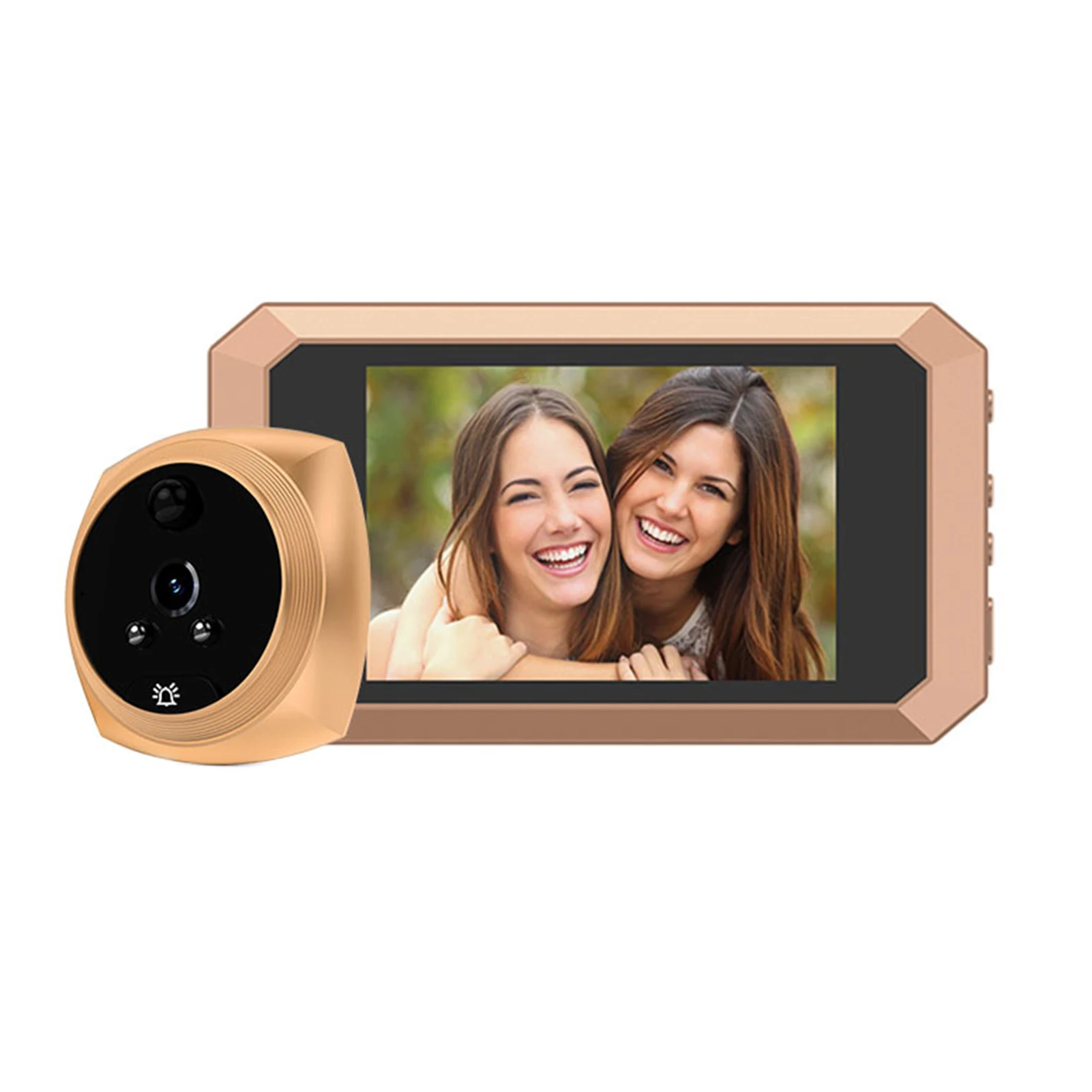 

Перезаряжаемый дверной звонок для домашней системы безопасности 1080P HD-видео широкоугольная камера для глазка Легкая установка дверной глазок ночное видение