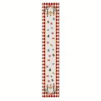 Christmas Nutcracker Linen Table Runners Dresser Scarf Winter Xmas Holiday Kitchen Party Decor Reusable Navidad Decorations 2025 5