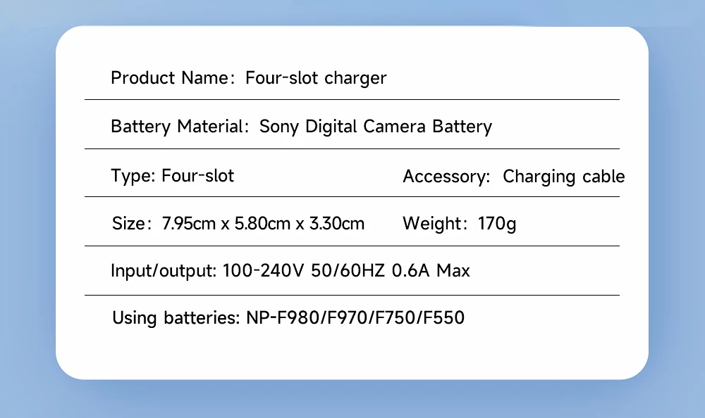Bateria f960 np f970 sony