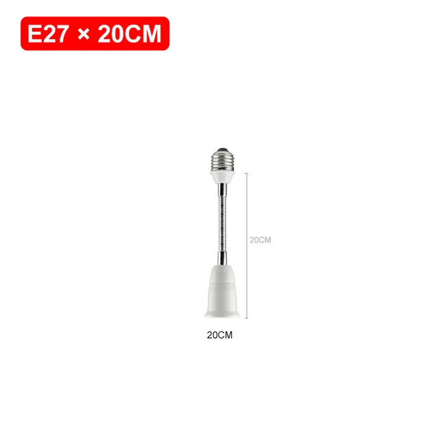 Trade Shop - Adattatore Convertitore Per Lampadina Da E27 A Gu10 Con Prolunga Flessibile 20cm 85884307