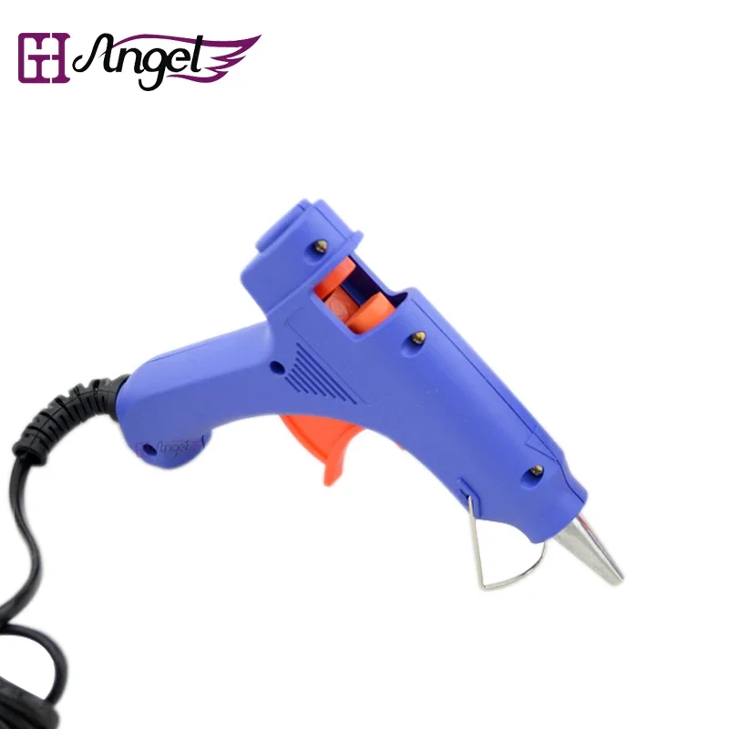 20W 7mm Mini Hot Melt Glue Stick Gun High Temp Electric Heat Repair Tools for Keratin Fusion Hair Extensions Angels Professional