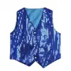 Children Shining Sequins Clothes Boys Students Christmas Stage Performance Costumes Kids Hip-hop Jazz Stage Dance Vest Waistcoat 5