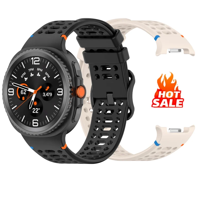 Official Silicone Strap for Galaxy Watch 8 - Adjustable Wristband Accessory