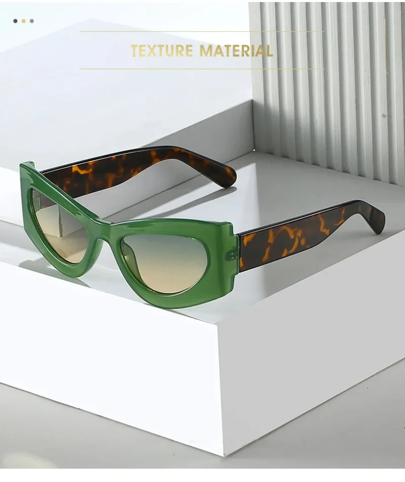 

Fashion Jelly Color Cat Eye Women Gradient Sunglasses Shades Retro Trending Pink Green Men Sun Glasses UV400
