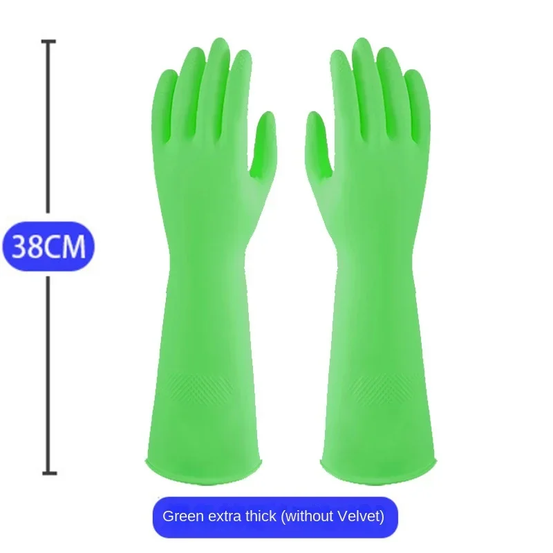 45cm long latex Dishwashing Gloves with thickened cow tendons and extended 38cm long laundry cleaning glue winter dishwashing gloves