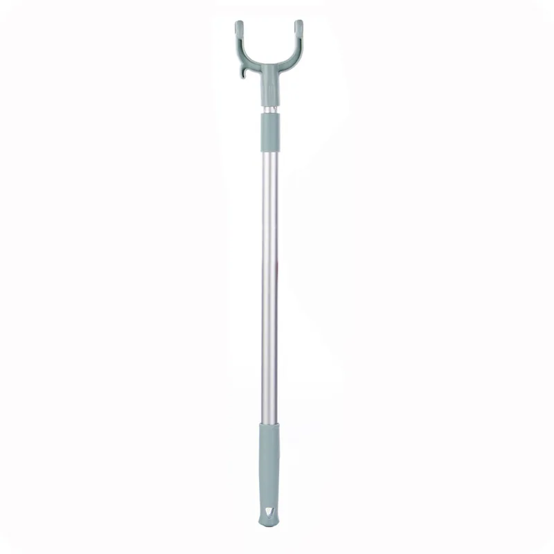 Multifunctional plastic telescopic clothes drying rod shower curtain fork rod home simple telescopic clothes drying rod 6