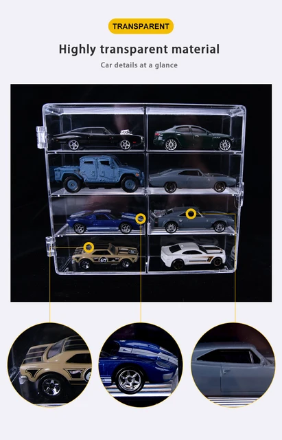 Boîte en acrylique anti-poussière pour modèle de voiture, vitrine créative,  scène de bricolage rotative, décoration de collection pour adultes, cadeau  de jouet pour garçon, 6 voitures, 1/64 - AliExpress