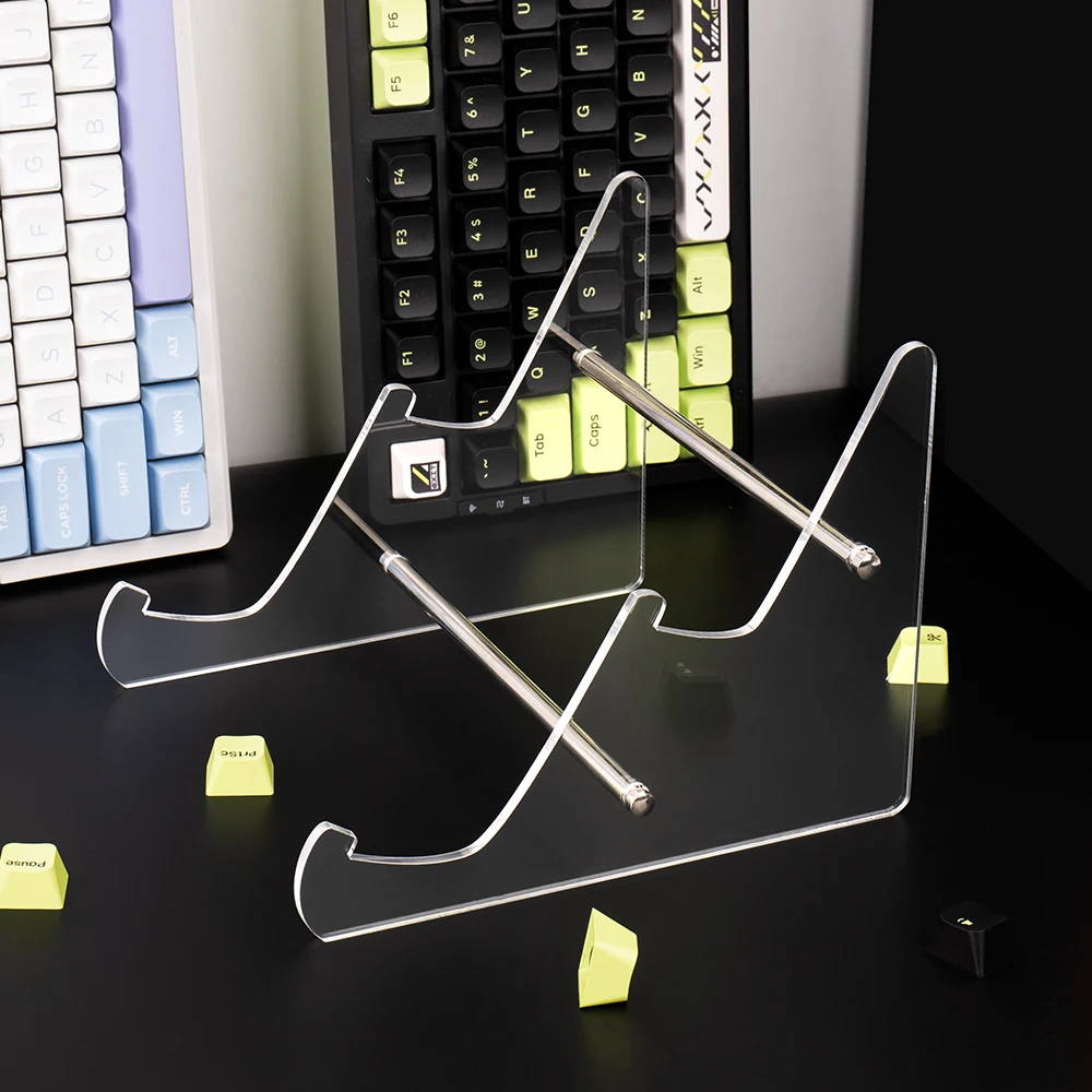 Stable Acrylic Transparent Single Layer Keyboard Display Stand for Computer Mechanical Keyboard Storage Holder Support Game PC keyboard stand