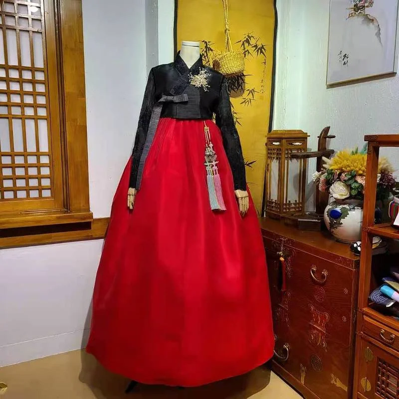 Korean Dress Imported Fabric Folk Costume Bride Wedding Wedding Ceremony Toast Hanbok Wedding Dress Ladies Dress Tailor-made